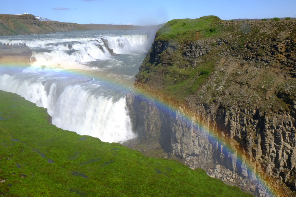 Photo 3. Gulfoss waterfall, canyon carved by paleo-floods plucking through the columnar basalts