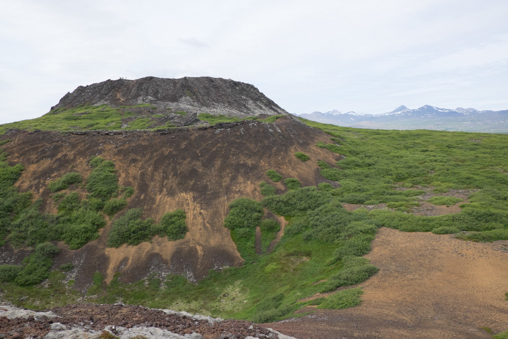 Figure 4. Eldborg spatter cone, 60m high and 180m wide. Last eruption 5 - 8 kya.